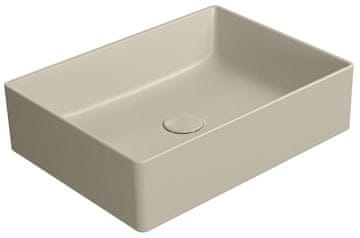 Gsi KUBE X Keramički Umivaonik za Stol, 50x37 cm, Creta Mat, Bez Otvora