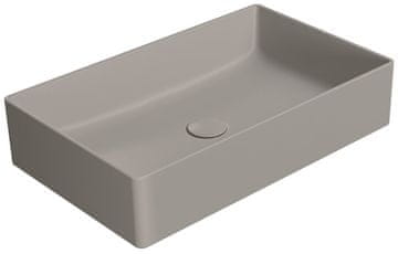 Gsi KUBE X keramički umivaonik za površinsku montažu, 60x37cm, mat tortora boja