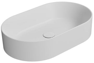 Gsi GSI KUBE X COLOR Ovalni Keramički Umyvadlo, 60x37cm, Bijela Mat