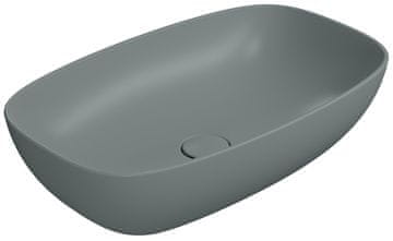 Gsi NUBES keramički umivaonik na pultu 60x38cm, mat zelena agava