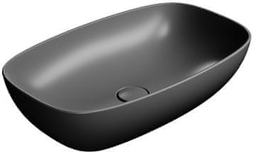 Gsi NUBES Crna Mat Keramička Umyvadlo 60x38cm Bez Otvora