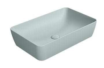 Gsi GSI NUBES COLOR Keramički Umyvadlo 60x38 cm, Mat Ghiaccio, Plava
