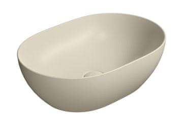 Gsi PURA keramički umivaonik za ploču, 50x35cm, mat krem boja