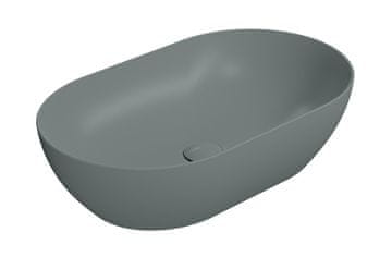 Gsi PURA keramički nadgradni umivaonik 60x37cm, mat agava