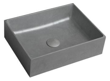 SAPHO FORMIGO srebrna mat betonska radna umivaonik 47,5x36,5cm