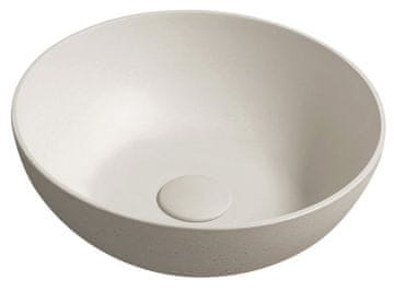 SAPHO FORMIGO betonski umivaonik za stol, Ø 39cm, mat pješčane boje
