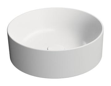 Gsi Keramički Umivaonik KUBE X 40cm, Bijela Mat, Bez Otvora, Na Pult