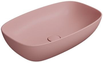 Gsi GSI NUBES COLOR 60x38cm Blush Mat Keramički Umyvadlo Bez Otvora Za Bateriju