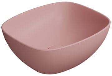 Gsi GSI NUBES Blush Mat Kupaonski Umivaonik 40x35cm, Keramički Dizajn za Postavljanje na Ploču