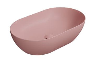 Gsi PURA keramički umivaonik za pločicu 60x37cm, mat ružičasti