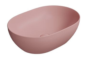 Gsi PURA keramički umivaonik za postavljanje na ploču, 50x35 cm, blush mat