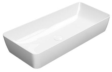 Gsi GSI NUBES Keramički Umivaonik za Stol, 80x40cm, Bijela ExtraGlaze, Pravokutni Dizajn