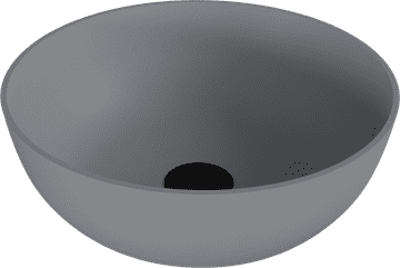 POLYSAN Polukružni umivaonik UNITY, mramor, 39 cm, siva mat, bez otvora