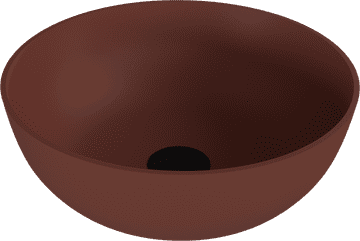 POLYSAN BANERA OKRUGLI umivaonik, lijevani mramor, promjer 39 cm, smeđi mat završetak