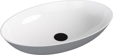 POLYSAN POLYSAN UNITY CONCEPT Ovalna Umyvalka, Bjelocrna, 60x40cm, Liti Mramor