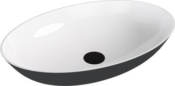 POLYSAN Polysan Unity Concept Ovalni Umivaonik 60x40cm, Bijela/Antracit, Lijevani Mramor