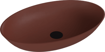 POLYSAN BANERA OVAL sudoper na ploči, lijevani mramor, 60x40cm, smeđa mat