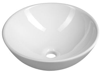 AQUALINE Keramički umivaonik za pult, promjera 40 cm, bijeli