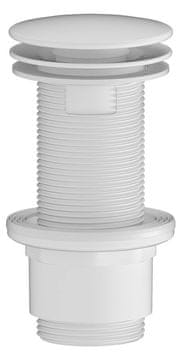 SAPHO Nezaporni umivaonički odvod 5/4", bijela mat, veliki poklopac, plastika, 10-80mm