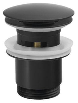 SAPHO Crni mat click-clack umivaonik, velika zátka 30-45mm, SAPHO, mosaz, 5/4"
