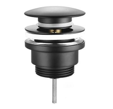 SAPHO Klik-klak umivaonska ispust, 5/4", crna mat, 10-55mm, velika kapica