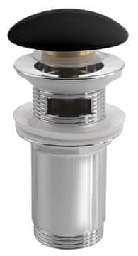 SAPHO Keramički Click-Clack odvod, mat crni, za umivaonike 5/4'', debljina 10-50mm