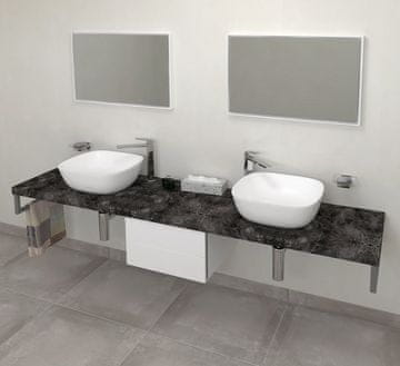 SAPHO SAPHO AVICE Zidna Ploča za Umivaonik 170x50 cm, Laminat, Štukirana Kamena Dekoracija