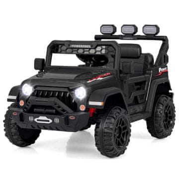 Northix 12V dječji Jeep automobil s daljinskim upravljačem, USB i LED svjetlima 30kg