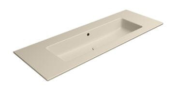 Gsi PURA Slim keramički umivaonik 122x46cm, mat creta bez otvora
