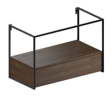 Gsi Konstrukcija za umivaonik 100x50cm, crna mat/orah