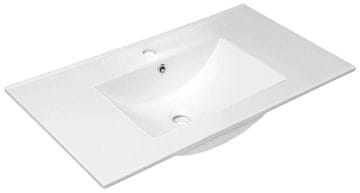 SAPHO Elegantni Keramički Umivaonik SLIM 90x46,5 cm Bijela za Ugradnju u Namještaj