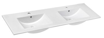 SAPHO Dvojumivaonik SLIM, keramički, bijeli, 150x46 cm, za ugradnju u namještaj