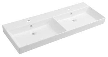 SAPHO SAPHO KARE Dvojumivaonik 120x46 cm, Bijela Keramika