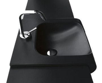 KERASAN INKA keramički nadgradni umivaonik 40x40cm, crna mat