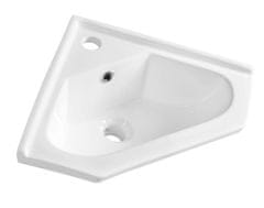 AQUALINE Kutni keramički umivaonik AQUALINE 41x41 cm za namještaj, bijeli