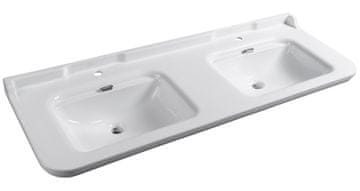 KERASAN Dvostruki keramički umivaonik WALDORF 150x55 cm, bijeli
