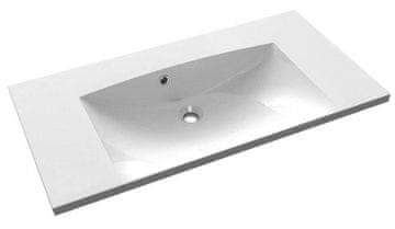 SAPHO MARIA Umyvadlo od livenog mramora, 90x46cm, bez otvora, bijela boja