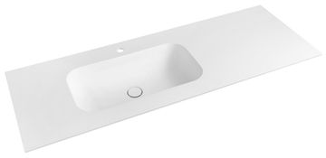 SAPHO Umivaonik TREOS 132x51 cm, solid surface, lijevi, bijela mat