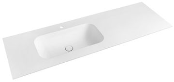SAPHO TREOS Lijevo Orijentirano Umyvadlo 146,6x51,3 cm, Mat Bijela, Rockstone Površina
