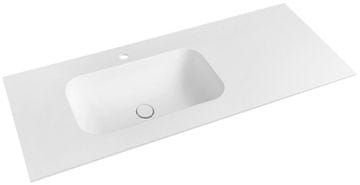 SAPHO TREOS lijevi umivaonik 96,6x51,3 cm, mat bijeli, rockstone, za namještaj