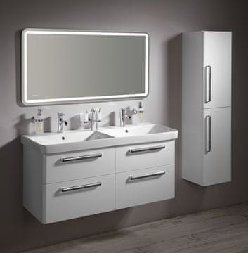 SAPHO Set za Kupaonicu THEIA 120 s Dvostrukim Umivaonikom, Bijeli Dizajn