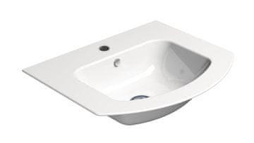 Gsi PURA Keramički umivaonik Slim Ovalni 52x44cm, Bijela ExtraGlaze Antibakterijski