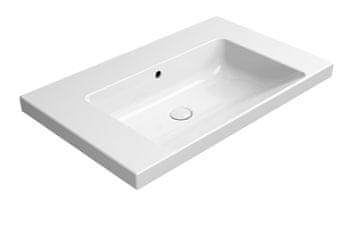 Gsi GSI NORM keramički umivaonik 80x50cm, bez otvora, bijeli ExtraGlaze antibakterijski
