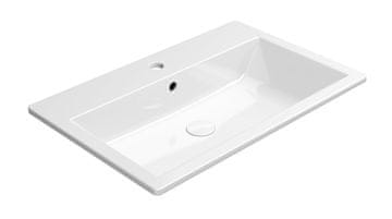 Gsi KUBE X ugradbeni keramički umivaonik 70x46cm, bijela ExtraGlaze antibakterijska glazura