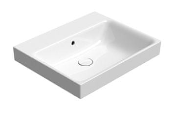 Gsi GSI NUBES Keramički Umivaonik 60x50cm, Bez Otvora, Bijela ExtraGlaze