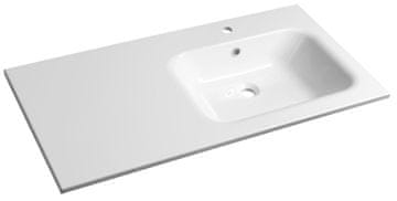 SAPHO Umyvadlo SAPHO ARECA od lijevanog mramora, 101x51,5 cm, bijelo, desno montažno