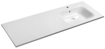 SAPHO ARECA Lijevano mramorno umivaonik 141x51,5cm desni, bijeli