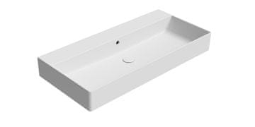Gsi KUBE X keramički umivaonik 100x47cm, bez otvora, bijela mat završna obrada