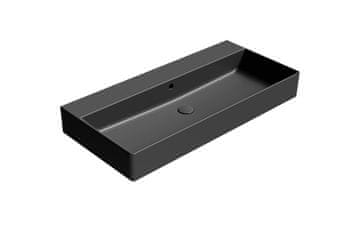 Gsi KUBE X Crno Mat Keramičko Umyvadlo 100x47cm Bez Otvora