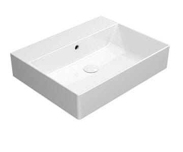 Gsi GSI KUBE X Keramički Umivaonik 60x47cm ExtraGlaze, Bijela bez Otvora
